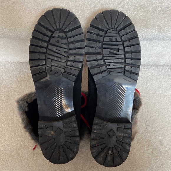 stuart weitzman bobsled suede combat / hiking fur lined boots - Picture 7 of 12